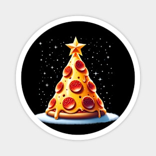 Pizza Xmas Tree, Christmas Style Pizza Lover Magnet